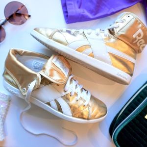 Reebok Women’s Top Down Metallic Gold Sneaker